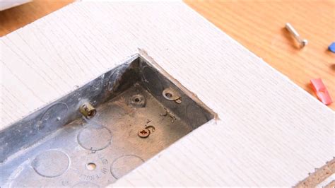 broken screw in electrical outlet back box youtube|electrical back box screw thread repair.